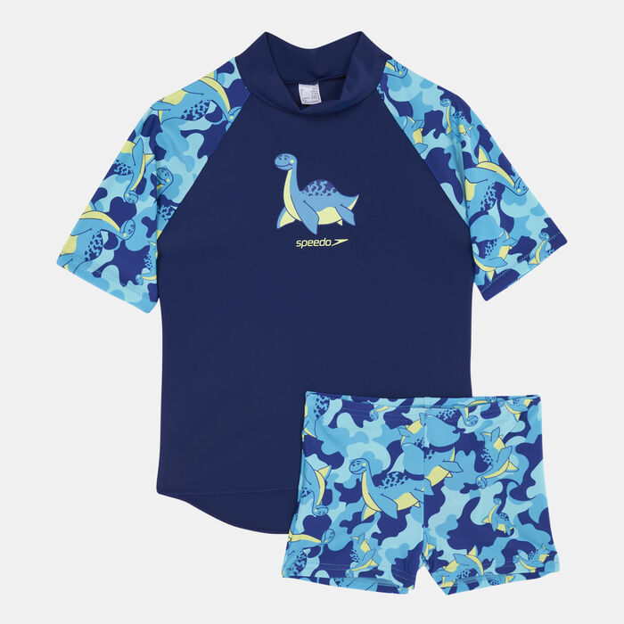 Speedo Kids' Printed Rashguard Top and Shorts Set Multi Speedo Kids' Printed Rashguard Top and Shorts Set Multi image number 0