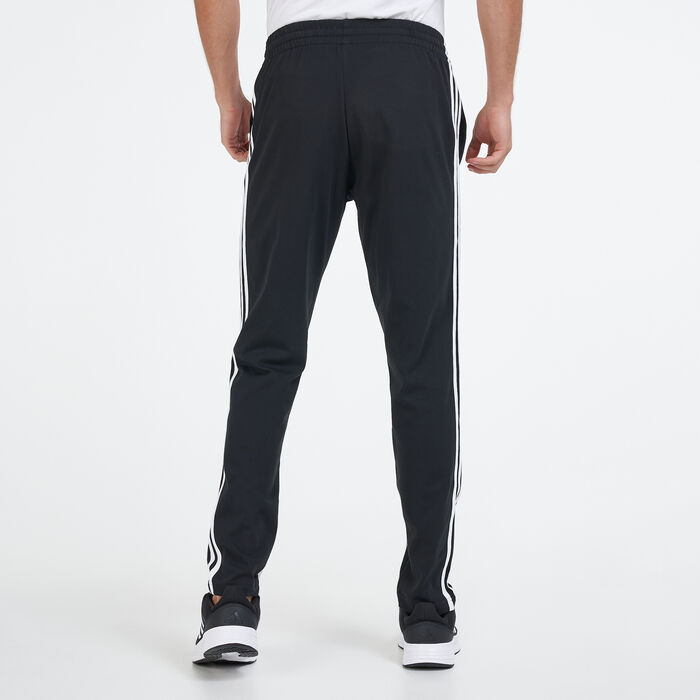 adidas Men's Essentials Open Hem 3-Stripes Pants Black adidas Men's Essentials Open Hem 3-Stripes Pants Black image number 1