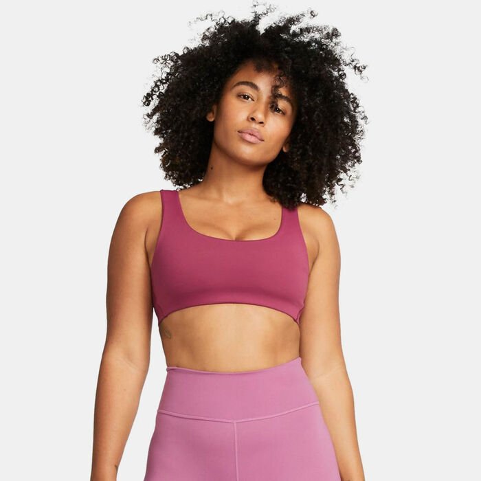 Nike Women's Dri-FIT Alate All U Light-Support Training Sports Bra Pink Nike Women's Dri-FIT Alate All U Light-Support Training Sports Bra Pink image number 0
