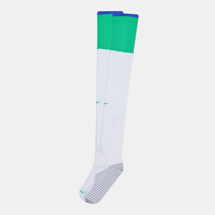 Nike Men's Brazil Strike Home/Away Knee-High Football Socks White Nike Men's Brazil Strike Home/Away Knee-High Football Socks White image number 0