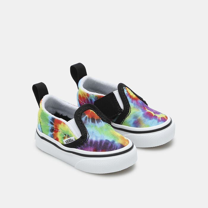 Vans Kids' Spiral Tie Dye Slip-On Velcro Unisex Shoe Green Vans Kids' Spiral Tie Dye Slip-On Velcro Unisex Shoe Green image number 1