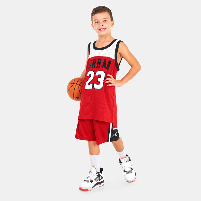 Jordan Kids' Colorblock 23 Jersey (Older Kids) Red Jordan Kids' Colorblock 23 Jersey (Older Kids) Red image number 2