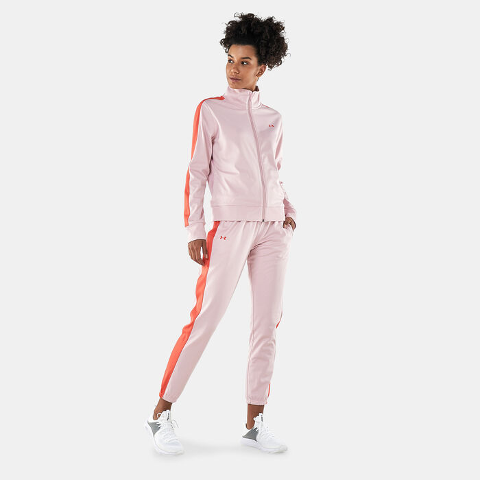 Under Armour Women's UA Tricot Tracksuit Pink Under Armour Women's UA Tricot Tracksuit Pink image number 0