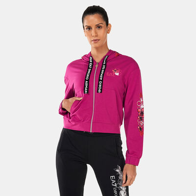 EA7 Emporio Armani Women's Hoodie Purple EA7 Emporio Armani Women's Hoodie Purple