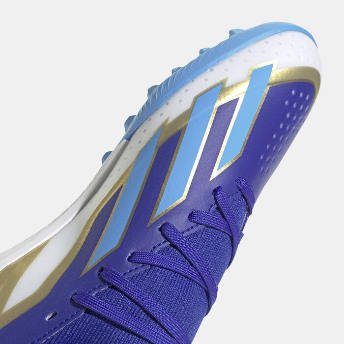 adidas Kids' X Crazyfast Messi League Turf Ground Football Shoes Blue adidas Kids' X Crazyfast Messi League Turf Ground Football Shoes Blue image number 4