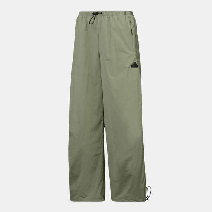 adidas Women's City Escape Parachute Track Pants Green adidas Women's City Escape Parachute Track Pants Green image number 0