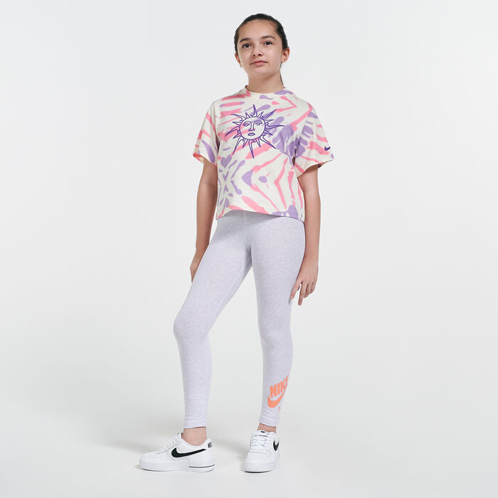 Nike Kids' Sportswear Boxy Tie Dye T-Shirt White Nike Kids' Sportswear Boxy Tie Dye T-Shirt White image number 2