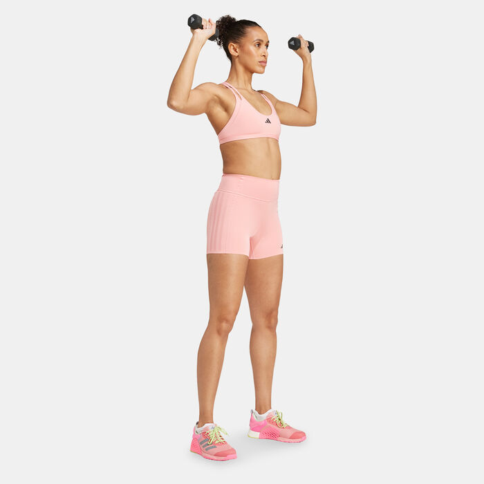 adidas Women's Aeroimpact Luxe Light-Support Training Sports Bra Pink adidas Women's Aeroimpact Luxe Light-Support Training Sports Bra Pink image number 2
