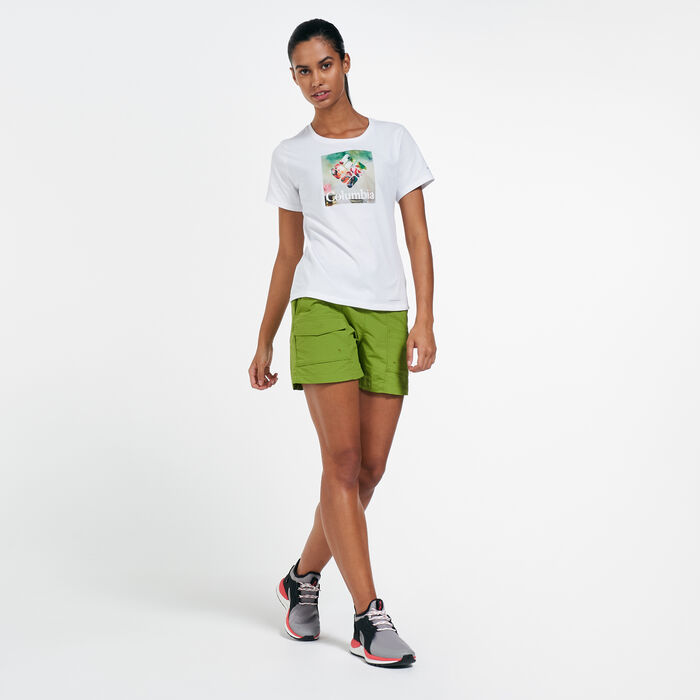 Columbia Women's Alpine Way™ Screen T-Shirt White Columbia Women's Alpine Way™ Screen T-Shirt White image number 2