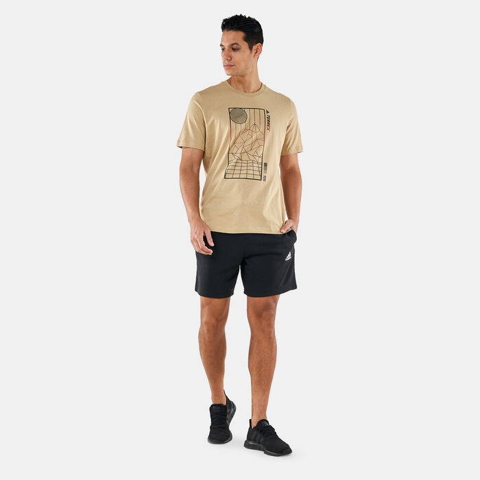 adidas Men's Terrex Mountain Fun Graphic T-Shirt Brown adidas Men's Terrex Mountain Fun Graphic T-Shirt Brown image number 2