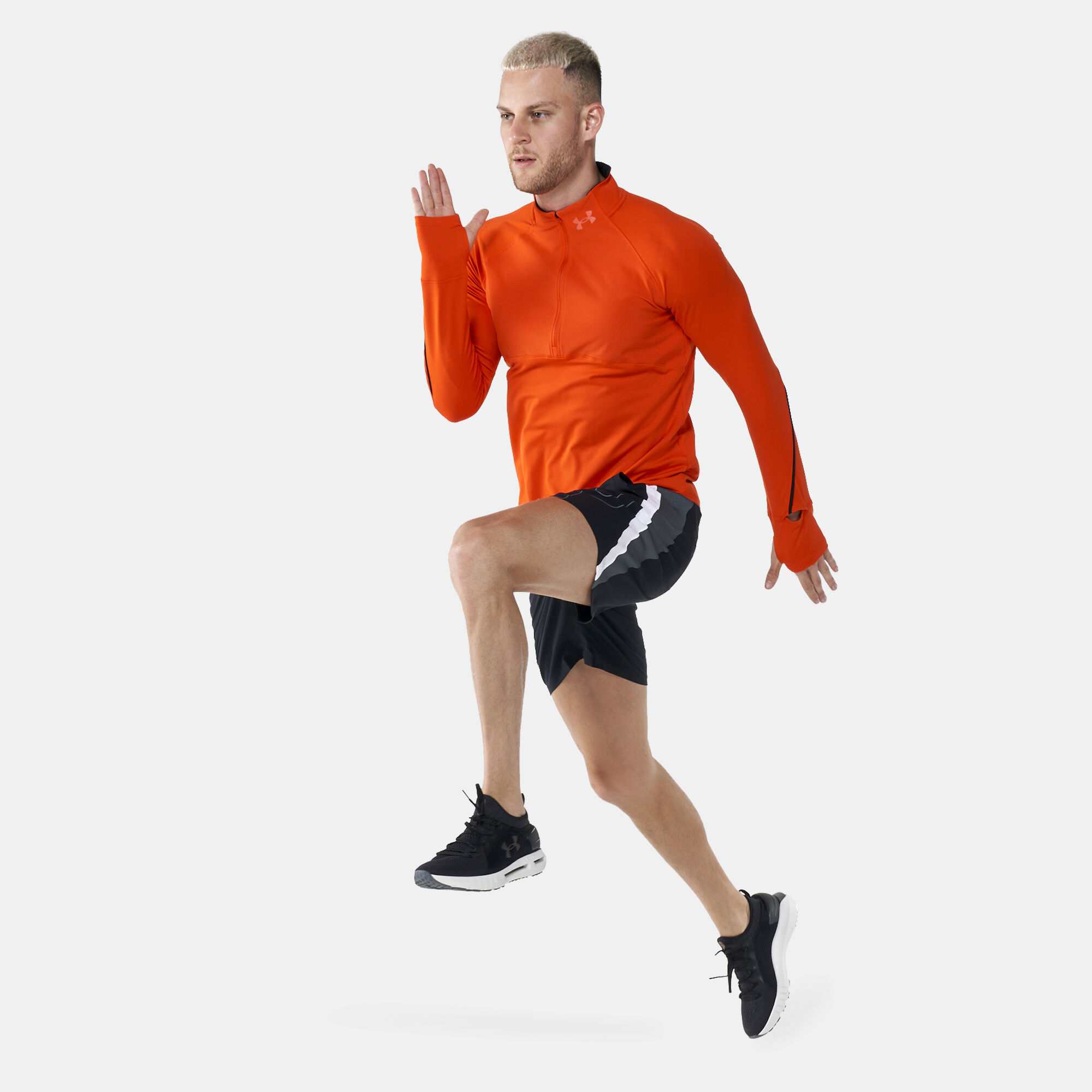 Men's UA Qualifier Run 2.0 ½ Zip T-Shirt Orange Under Armour in Qatar -SSS