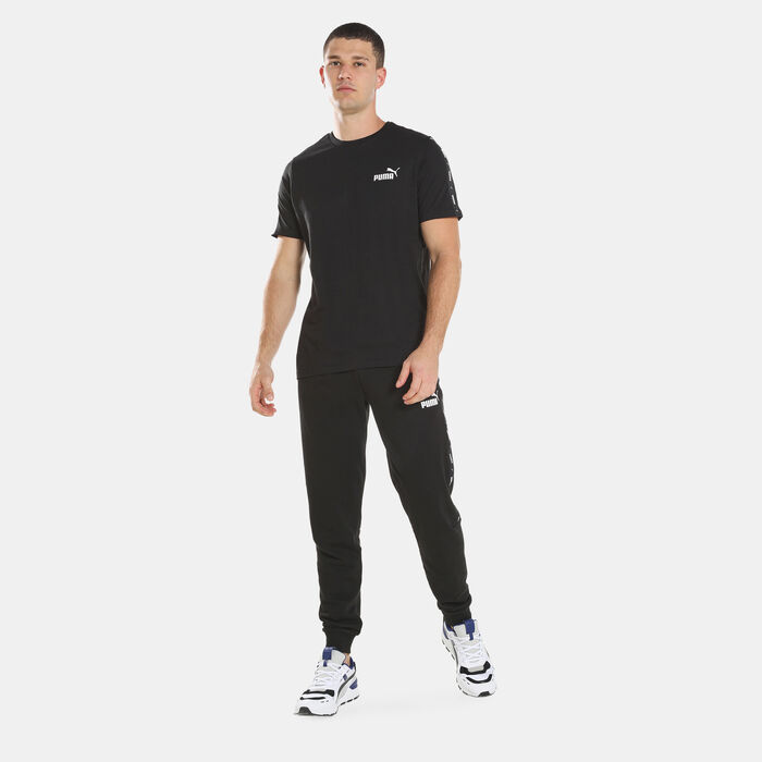 PUMA Men's Essentials+ Tape Sweatpants Black PUMA Men's Essentials+ Tape Sweatpants Black image number 2