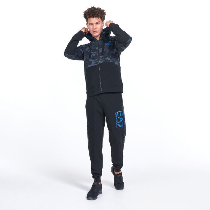 EA7 Emporio Armani Men's Camo Print Zip Hoodie Black EA7 Emporio Armani Men's Camo Print Zip Hoodie Black image number 2