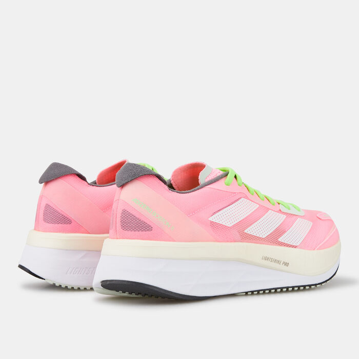 adidas Women's Adizero Boston 11 Running Shoe Pink image number 2