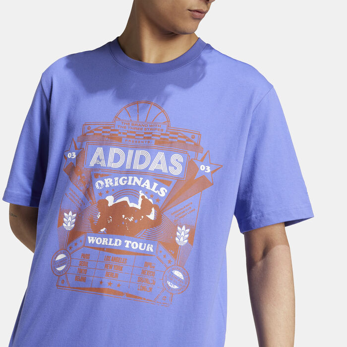 adidas Originals Men's Training Supply Street 4 T-Shirt Blue adidas Originals Men's Training Supply Street 4 T-Shirt Blue image number 3