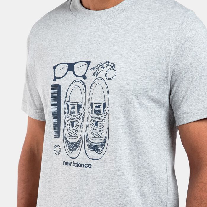 New Balance Men's Sport Essentials Graphic T-Shirt Grey image number 3