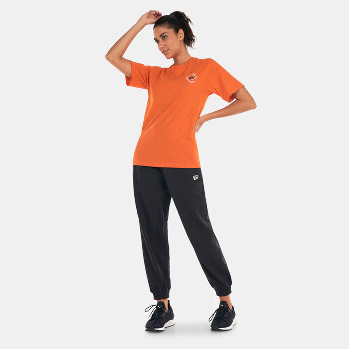 PUMA Women's Downtown Relaxed Graphic T-Shirt Orange image number 2