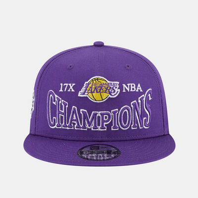 New Era Men's LA Lakers Champions Patch 9FIFTY Cap Purple