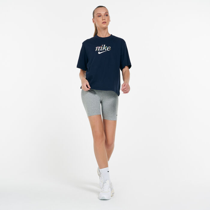 Nike Women's Sportswear Boxy T-Shirt Blue Nike Women's Sportswear Boxy T-Shirt Blue image number 2