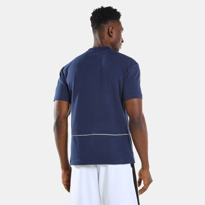 EA7 Emporio Armani Men's Train Logo Series Special Logo T-Shirt Blue