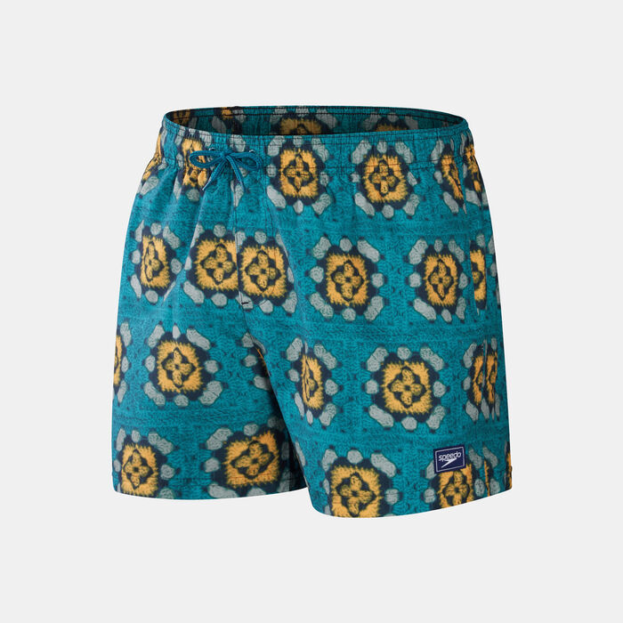 Speedo Men's Digital Printed Leisure 14-Inch Swimming Shorts Green image number 0