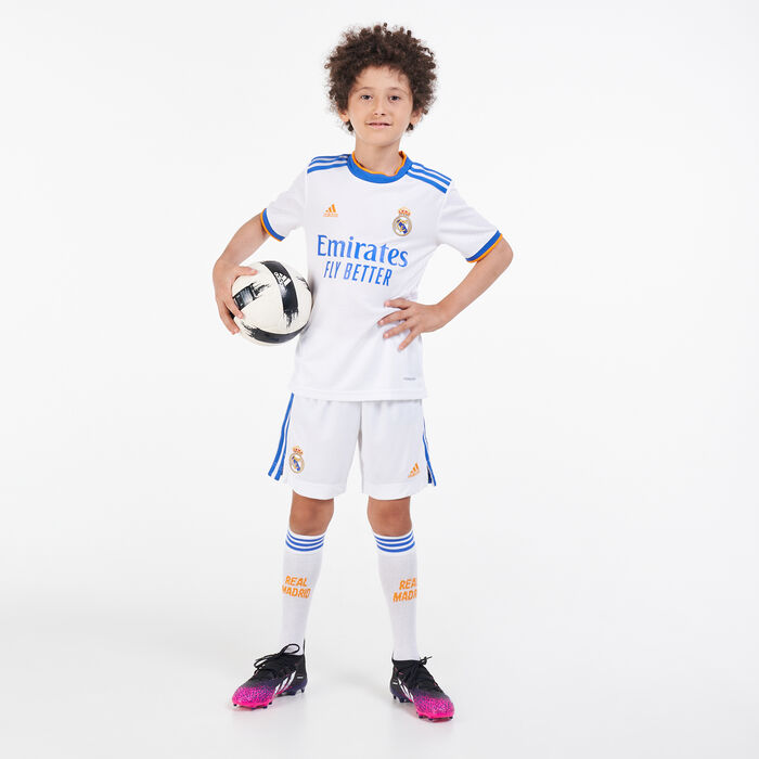 adidas Kids' Real Madrid Home Stadium Shorts - 2021/22 White image number 2