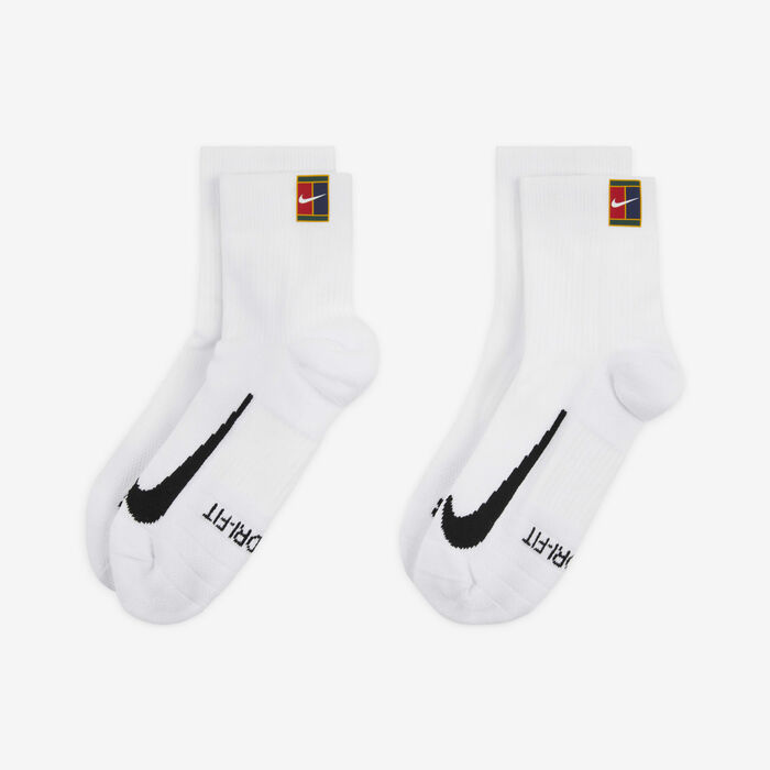 Nike Multiplier Max Tennis Ankle Socks (2 Pairs) White Nike Multiplier Max Tennis Ankle Socks (2 Pairs) White image number 1