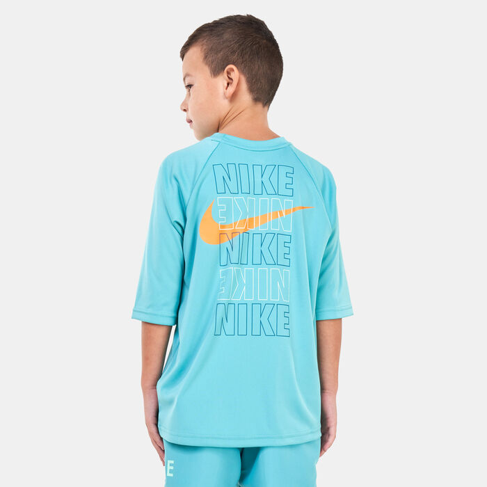 Nike Swim Kids' Short Sleeve Hydroguard Green image number 1