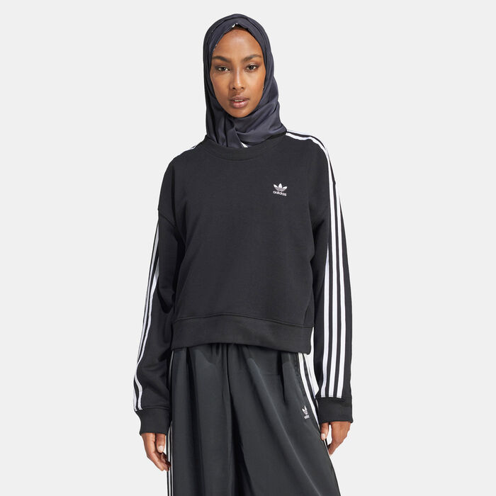 adidas Originals Women's 3-Stripes Sweatshirt Black adidas Originals Women's 3-Stripes Sweatshirt Black image number 0