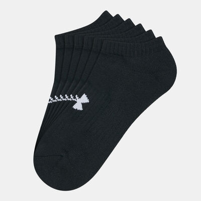 Under Armour Core No Show Socks (3 Pack) Black
