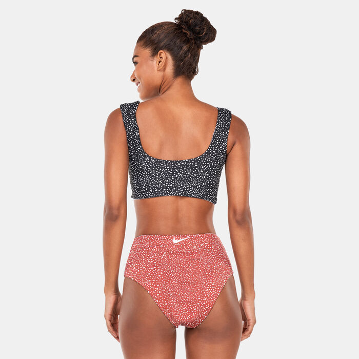 Nike Swim Women's Swim Adventure Reversible Crop Top Black Nike Swim Women's Swim Adventure Reversible Crop Top Black image number 1
