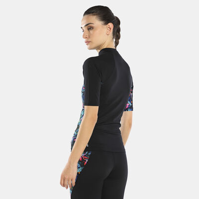 Speedo Women's Printed Rashguard Black