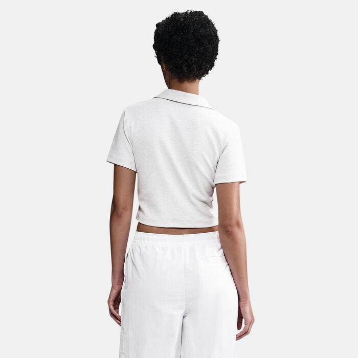 Nike Women's Sportswear Essential Polo Shirt White image number 1