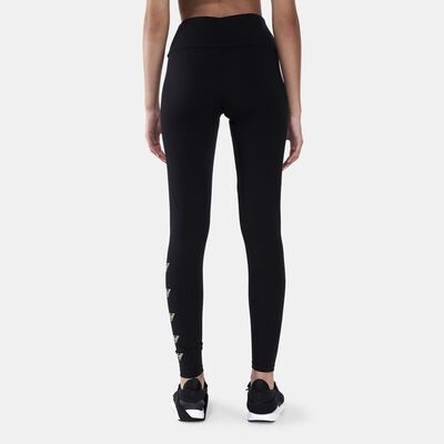 EA7 Emporio Armani Women's Train Logo Series Multi-Logo Leggings Black