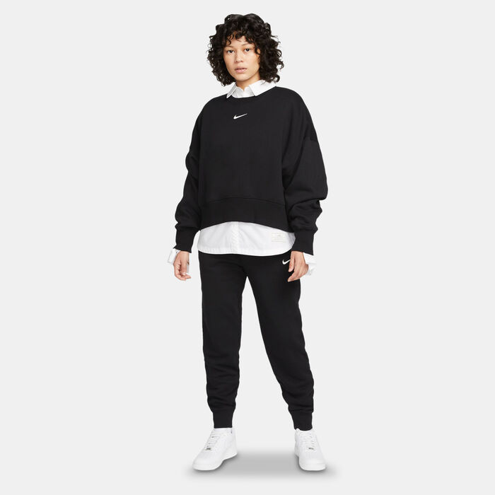 Nike Women's Sportswear Phoenix Fleece Sweatshirt Black Nike Women's Sportswear Phoenix Fleece Sweatshirt Black image number 2