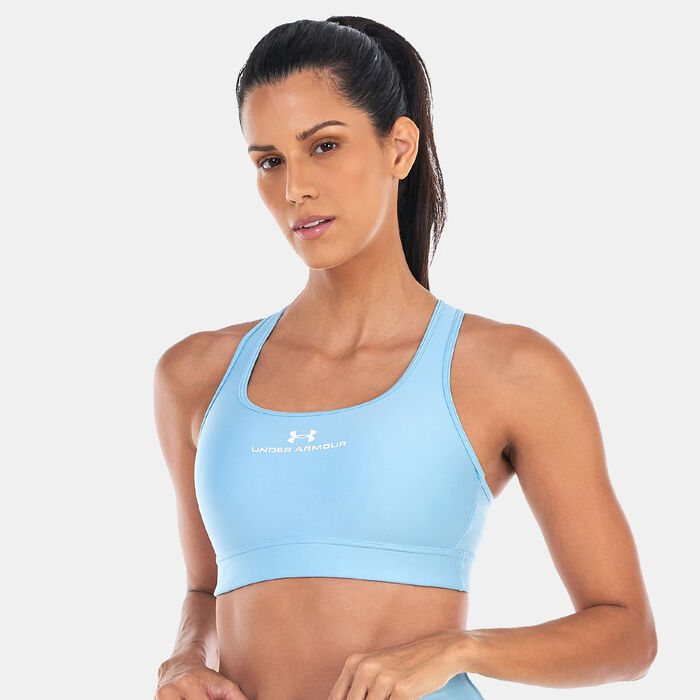 Under Armour Women's UA Evolved Graphic Sports Bra Blue Under Armour Women's UA Evolved Graphic Sports Bra Blue image number 0