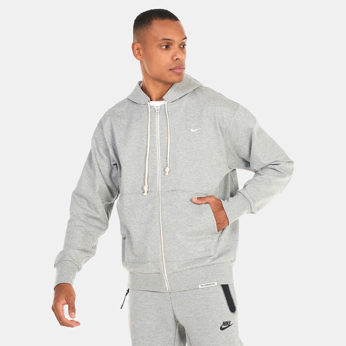 Nike Men's Dri-FIT Standard Issue Full-Zip Hoodie Grey Nike Men's Dri-FIT Standard Issue Full-Zip Hoodie Grey image number 0