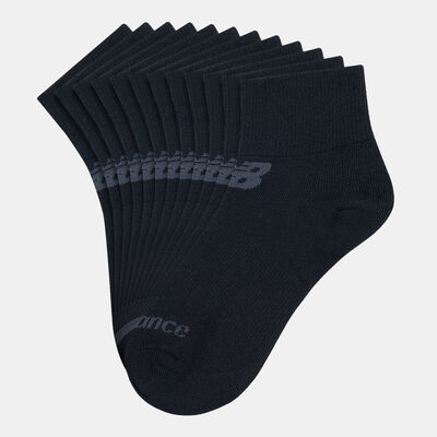 New Balance Performance Flat Knit Ankle Socks (6 Pack) Black