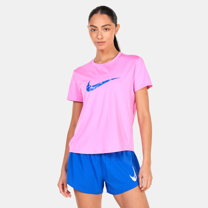 Nike Women's One Swoosh Dri-FIT Running Top Pink Nike Women's One Swoosh Dri-FIT Running Top Pink image number 0