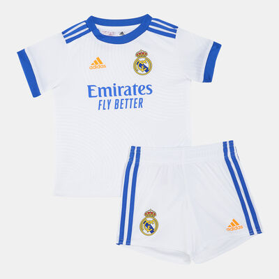 adidas Kids' Real Madrid Home Football Kit - 2021/22 White adidas Kids' Real Madrid Home Football Kit - 2021/22 White