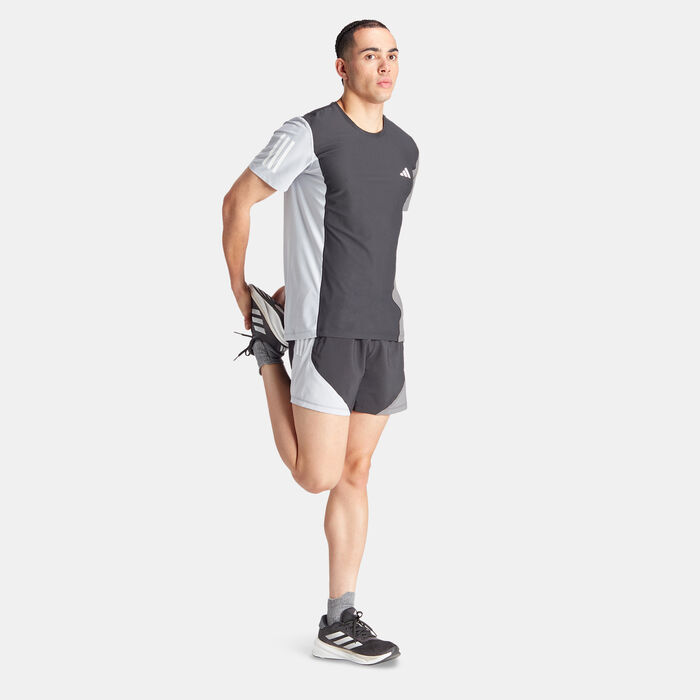 adidas Men's Own The Run Colorblock T-Shirt Black adidas Men's Own The Run Colorblock T-Shirt Black image number 2