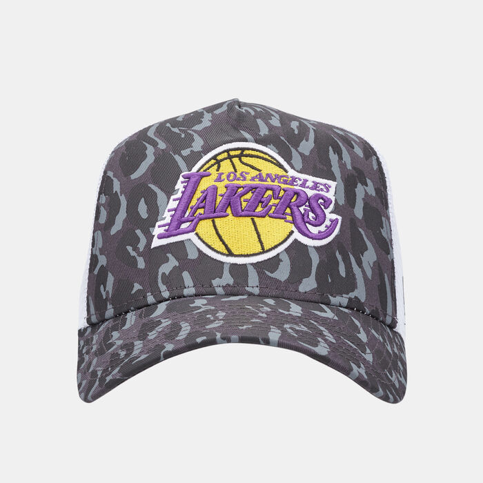 New Era Men's Seasonal Camo Trucker Los Angeles Lakers Cap Grey New Era Men's Seasonal Camo Trucker Los Angeles Lakers Cap Grey image number 0