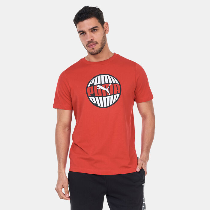 PUMA Men's Graphics Circular T-Shirt Red PUMA Men's Graphics Circular T-Shirt Red image number 0