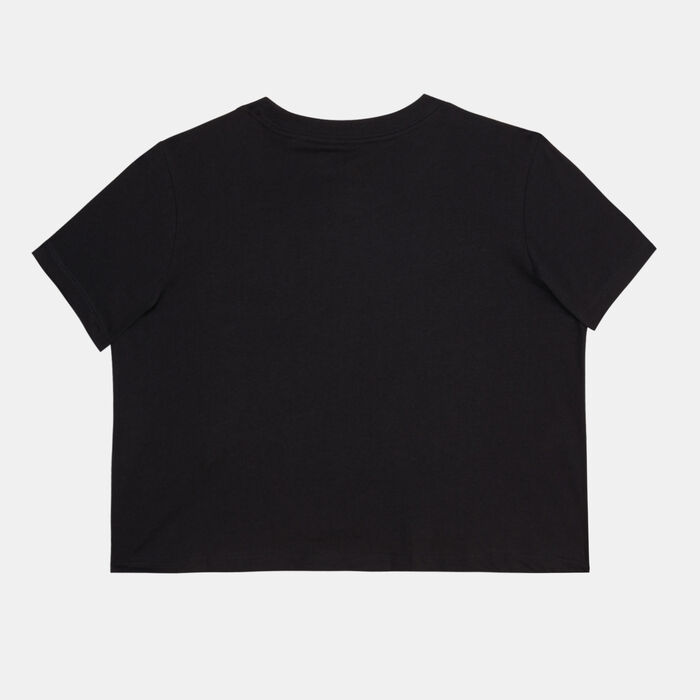 Nike Kids' Sportswear Cropped T-Shirt (Older Kids) Black Nike Kids' Sportswear Cropped T-Shirt (Older Kids) Black image number 1