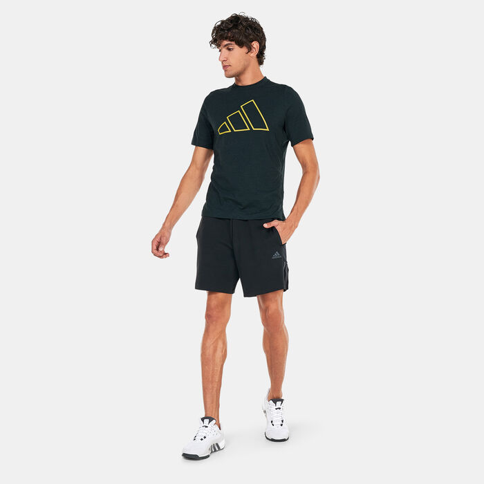 adidas Men's Train Icons 3-Bar Training T-Shirt Green adidas Men's Train Icons 3-Bar Training T-Shirt Green image number 2