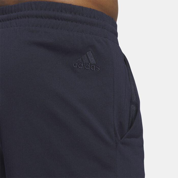 adidas Men's AEROREADY Essentials Logo Shorts Blue adidas Men's AEROREADY Essentials Logo Shorts Blue image number 4
