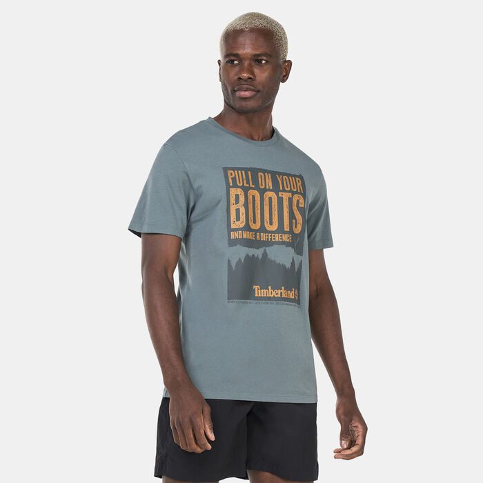 Timberland Men's Boot Logo T-Shirt Green Timberland Men's Boot Logo T-Shirt Green image number 0