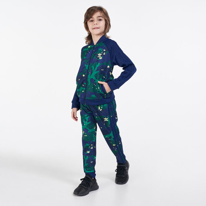 adidas Originals Kids' Camo Print SST Track Jacket Blue adidas Originals Kids' Camo Print SST Track Jacket Blue image number 2