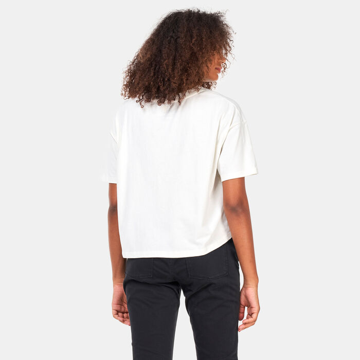 Timberland Women's Cropped Logo T-Shirt White Timberland Women's Cropped Logo T-Shirt White image number 1
