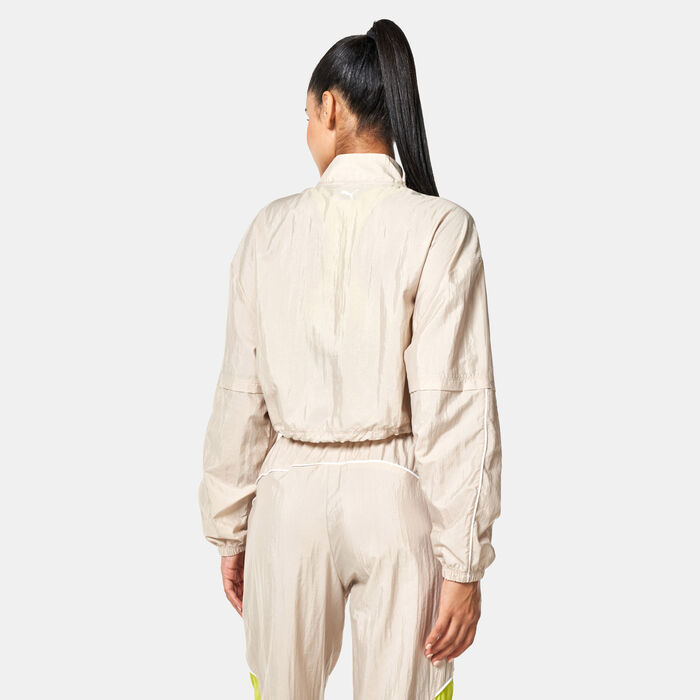 PUMA Women's Fit Move Cropped Training Jacket Beige PUMA Women's Fit Move Cropped Training Jacket Beige image number 1